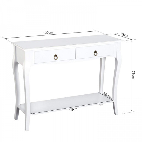 Masă tip consolă Elise | alb č.7