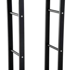 Suport de depozitat lemne pentru șemineu 40 x 25 x 100 cm | negru č.2