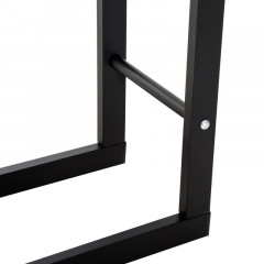 Suport de depozitat lemne pentru șemineu 40 x 25 x 100 cm | negru č.3