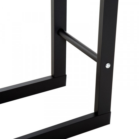 Suport de depozitat lemne pentru șemineu 40 x 25 x 100 cm | negru č.3