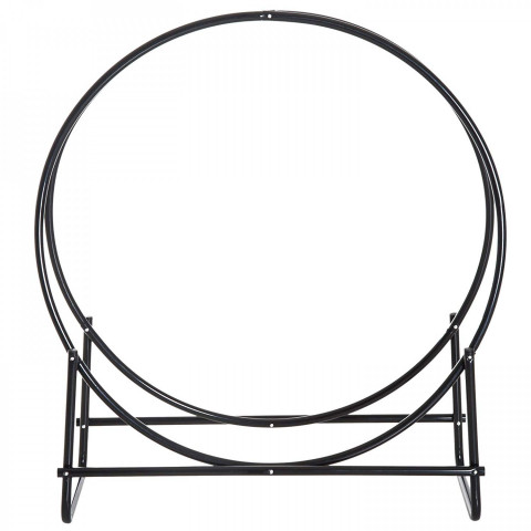 Suport de depozitat lemne pentru șemineu 102 x 40 x 114 cm | negru č.3