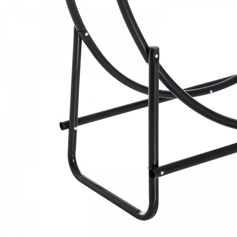 Suport de depozitat lemne pentru șemineu 102 x 40 x 114 cm | negru č.4