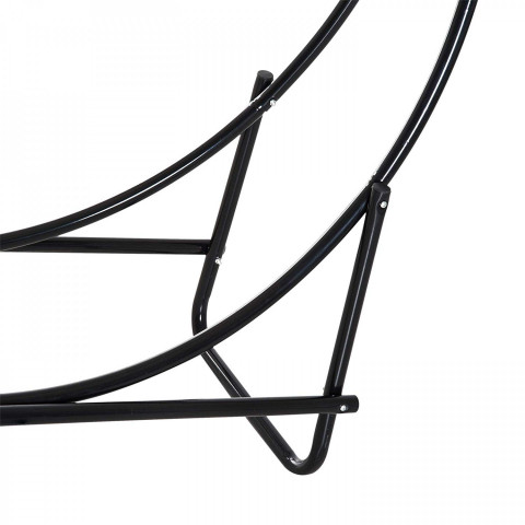 Suport de depozitat lemne pentru șemineu 102 x 40 x 114 cm | negru č.5