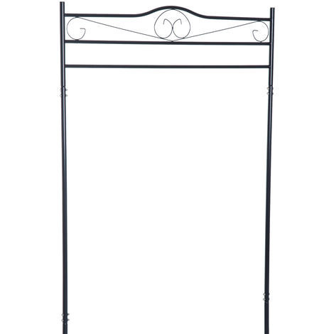 Suport din metal pentru haine și încălțăminte 175 cm | antic negru č.3