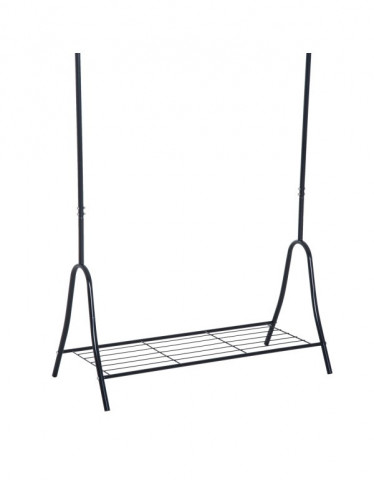 Suport din metal pentru haine și încălțăminte 175 cm | antic negru č.4