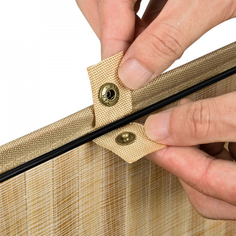 Coș din bambus pentru rufe, cu capac 100 L | natural č.7