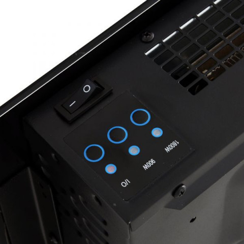 Șemineu electric de perete cu efect flăcări 1800W | negru č.5