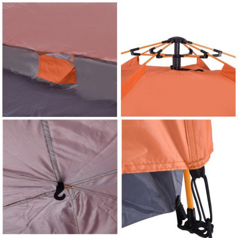 Cort camping cu plasă anti-insecte pentru 5-6 persoane č.11