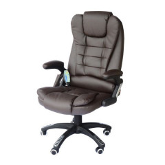 Scaun de birou cu funcție încălzire si masaj Logan | maro č.1