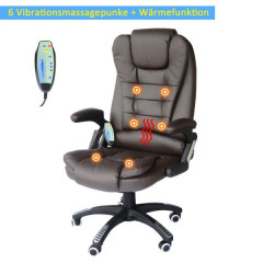 Scaun de birou cu funcție încălzire si masaj Logan | maro č.2