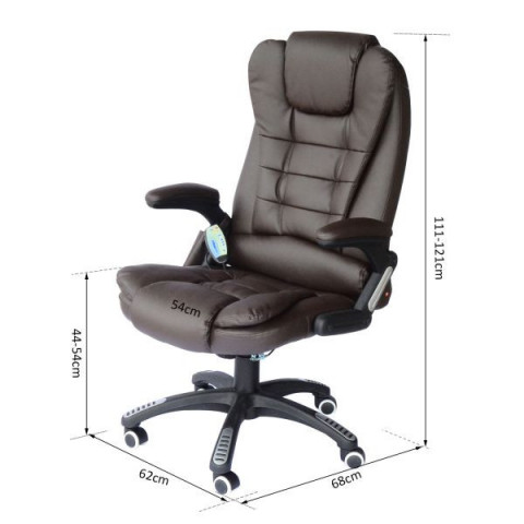 Scaun de birou cu funcție încălzire si masaj Logan | maro č.3