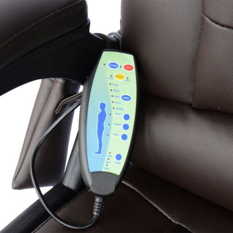 Scaun de birou cu funcție încălzire si masaj Logan | maro č.6