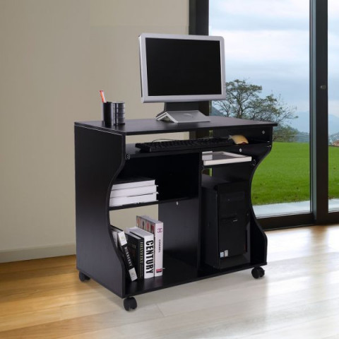 Masa PC Luis 80 x 48 x 76 cm | negru č.4