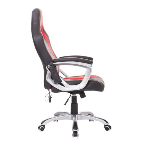 Scaun de birou Racing cu funcție masaj si încălzire | negru - roșie č.4