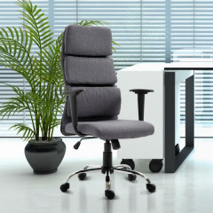 Scaun de birou tapițat | gri č.1