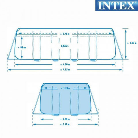 Piscina Intex Prism Frame 4 x 2 x 1m | cu filtrare și trepte č.4