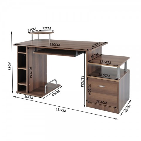 Masa de birou 120x60x75cm 152 x 60 x 80 cm č.4