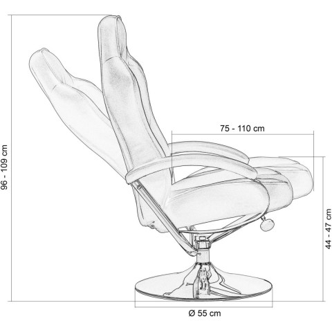 Scaun de birou GT Relax Racer cu suport pentru picioare | negru-roz č.4