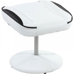 Scaun de birou GT Relax Racer cu suport pentru picioare, alb-negru č.2