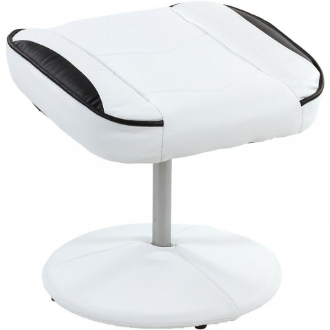 Scaun de birou GT Relax Racer cu suport pentru picioare, alb-negru č.2