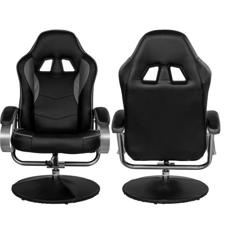 Scaun de birou GT Relax Racer cu suport pentru picioare | negru č.2