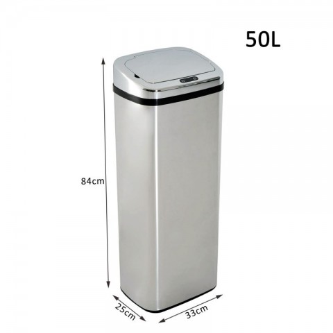 Coș de gunoi automat 50 l | otel inoxidabil č.2