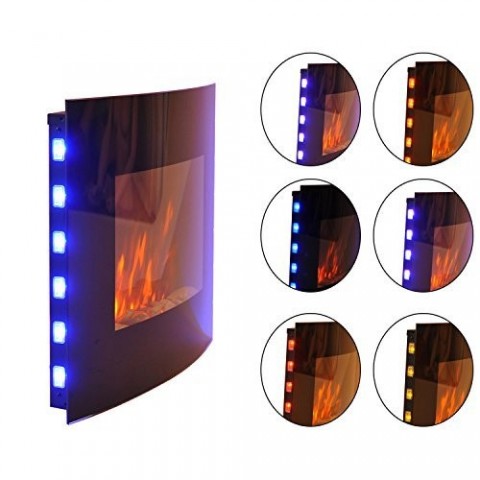 Șemineu electric de perete cu efect flăcări 1000/2000W č.2