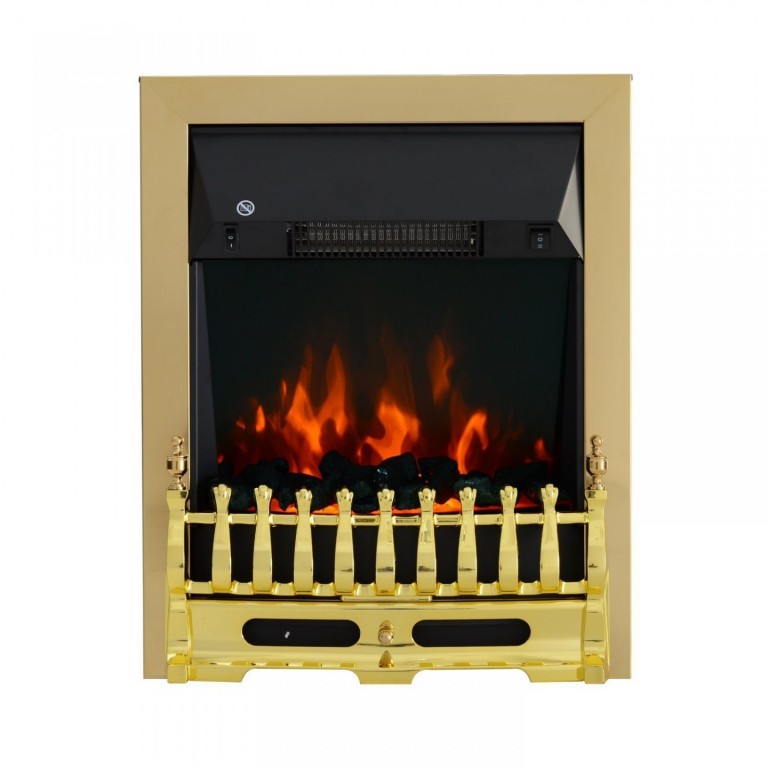 Șemineu electric LED 1000/2000W | auriu