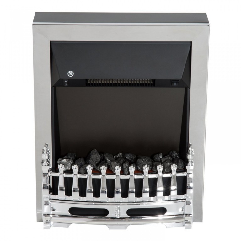 Șemineu electric LED 1000/2000W | argintiu