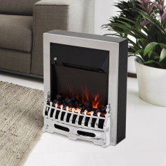 Șemineu electric LED 1000/2000W | argintiu č.3