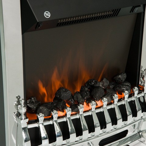 Șemineu electric LED 1000/2000W | argintiu č.5