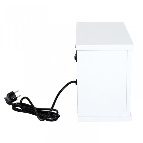 Șemineu electric LED 600/1200W | alb č.4