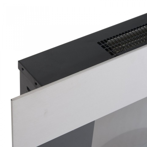 Șemineu electric de perete cu efect flăcări 1000/2000W | argintiu č.4