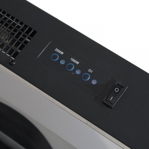 Șemineu electric de perete cu efect flăcări 1000/2000W | argintiu č.5