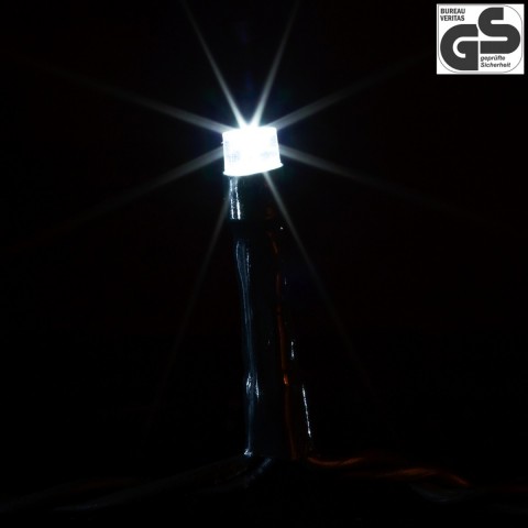 Instalație de Crăciun LED 5 m | alb rece 50 LED | cablu verde č.6