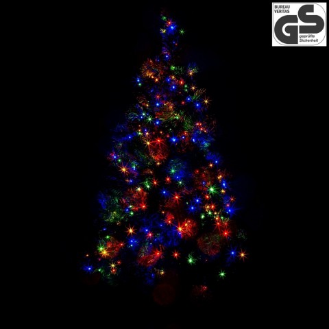 Instalație de Crăciun LED 5 m colorate 50 LED | cablu verde č.5