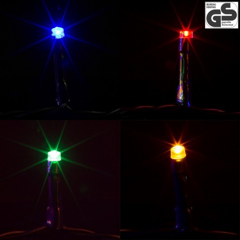 Instalație de Crăciun LED 5 m colorate 50 LED | cablu verde č.6