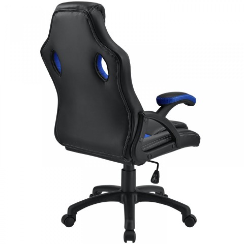 Scaun de birou Racing design | albastru-negru č.6