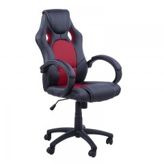Scaun de birou Racing design negru-roșu 2
