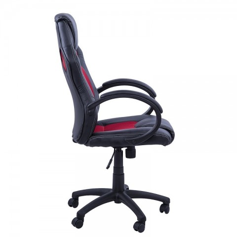 Scaun de birou Racing design negru-roșu 2 č.5