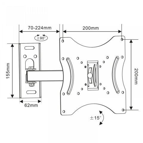 Suport ,de perete, pentru televizor și monitor LCD 17-42" č.5