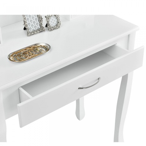 Masa toaleta, pentru machiaj, cu oglinda Lena | alba č.5