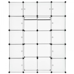 Sistem variabil de rafturi pentru încălțăminte 140 x 35 x 175 cm | 20 compartimente alb