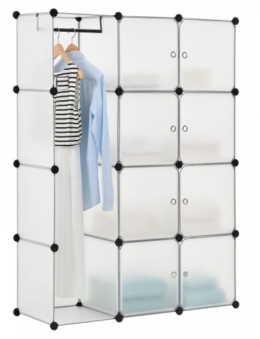 Sistem variabil de rafturi pentru încălțăminte 105 x 35 x 140 cm | 12 compartimente alb č.3