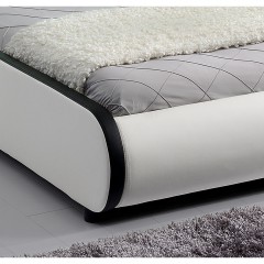 Pat tapițat Sevilla cu iluminare LED 140 x 200 cm | alba č.3