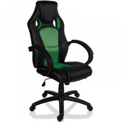 Scaun de birou Racing design 2 | verde-negru č.1